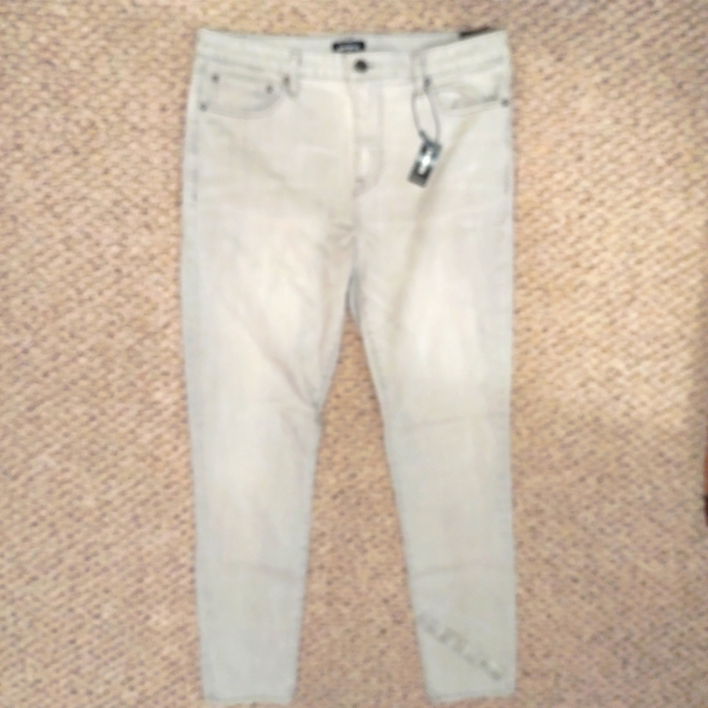 EXPRESS Skinny Gray Hyper Stretch Jeans 36x32